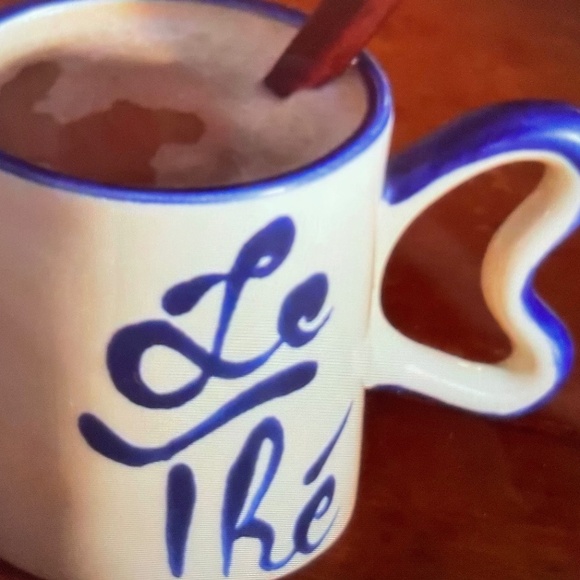 ❤️ ANTHROPOLOGIE HARLIE BROWN STUDIO BELLE JOURNEE STONEWARE MUG BLUE NEW - Picture 1 of 3